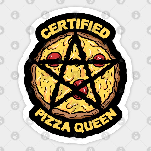 Pizza Party Gift for Certified Pizza Queen Sticker by Inspire Enclave